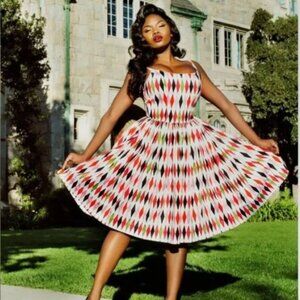 Pin Up Girl Clothing Jenny Harlequin Size Large EUC (Boning on top)